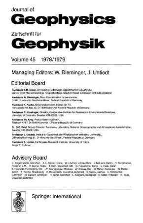 45: Journal of geophysics