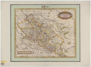 Karte von Schlesien, 1:1 100 000, Kupferstich, um 1700