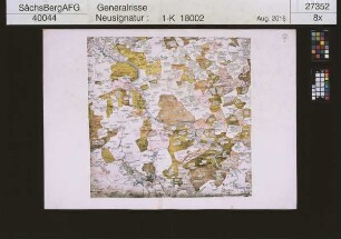 Erste Landvermessung des Kurstaates Sachsen von Matthias Oeder (1586-1607); Reproduktion zum 800. Regierungsjubiläum des Hauses Wettin
