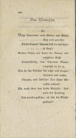 Das Wiedersehn.