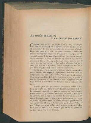 Una edición de lujo de "La gloria de Don Ramiro"
