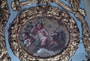 Innendekoration des Treppenhauses — Deckendekoration des Treppenhauses — Allegorien der vier Elemente — Erde