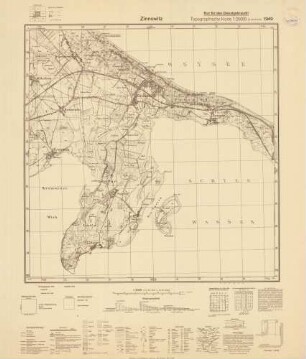 1949 Zinnowitz, Topographische Karte (4 cm - Karte)