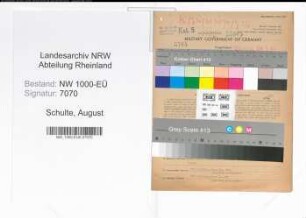 Entnazifizierung August Schulte, geb. 16.05.1898 (Verw.Oberinspektor)