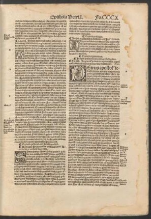 Incipit argumentum in epistolam beati Petri primam.