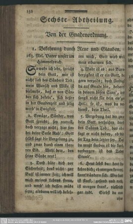 Sechste Abtheilung. Von der Gnadenordnung