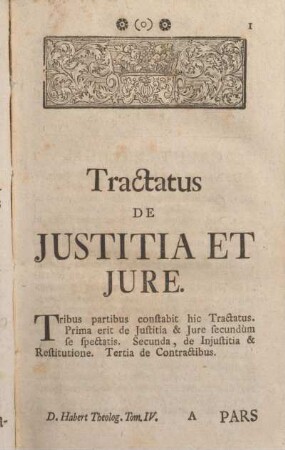 Tractatus De Justitia Et Jure.