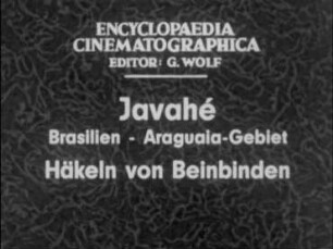 Javahé (Brasilien, Araguaia-Gebiet) - Häkeln von Beinbinden