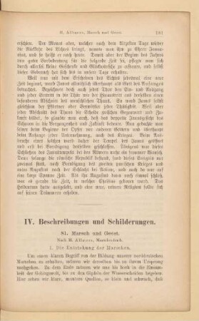 IV. Beschreibungen und Schilderungen