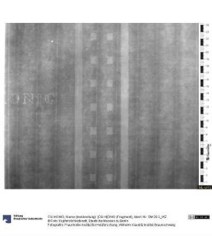Name (zweikonturig): [C&I H]ONIG (Fragment)