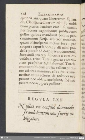 Regula LXII. Nullus ex consilio dummodo fraudulentum non fuerit obligatur