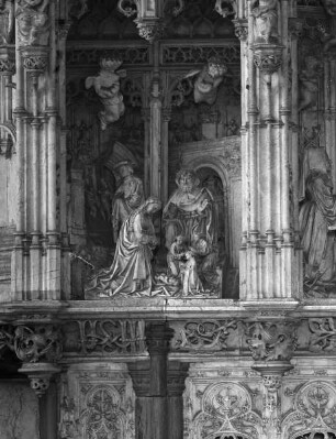 Altar der Margarete von Österreich, Anbetung des Christuskindes