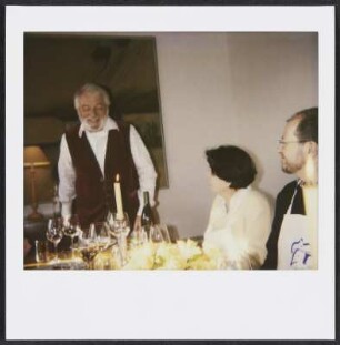 Wolfram Siebeck an der gedeckten Tafel nach dem Mahlberger Kochkurs