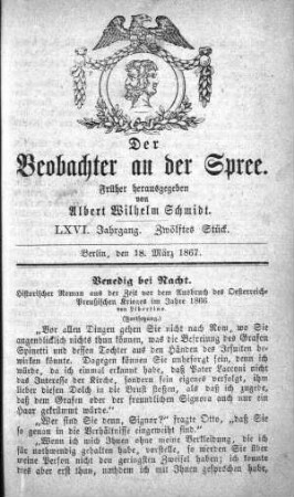 12. Stueck, 18. März 1867
