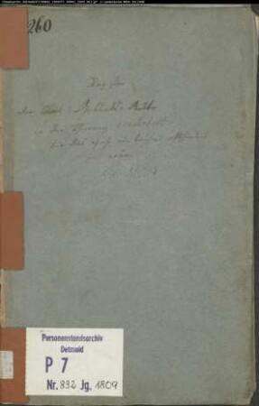 Zivilstandsregister der Munizipalität Westerholt (G 1809). (Gemeinde: Westerholt, Kreis Recklinghausen)