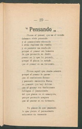 "Pensando"