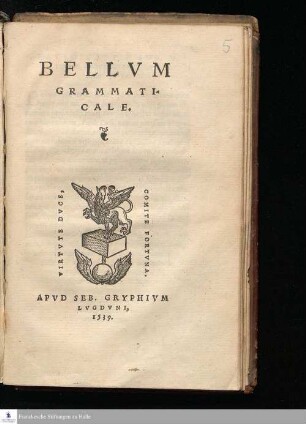 BELLVM || GRAMMATI-||CALE. ||
