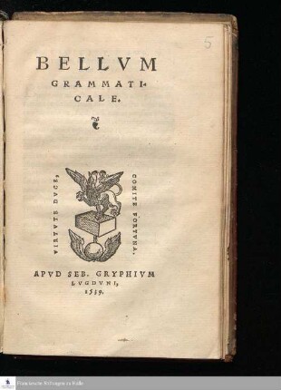 BELLVM || GRAMMATI-||CALE. ||