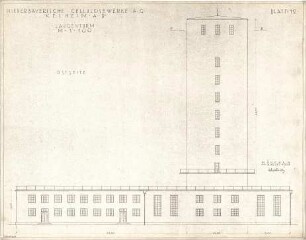 Schachner, Richard; Kelheim; Zellstoffabrik Waldhof - Laugenturm, Ostseite (Ansicht)