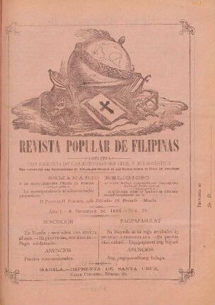 Ano 1, Num. 15, 8. Deciembre 1888