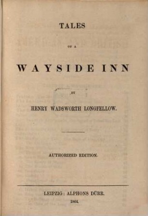 Tales of a wayside inn