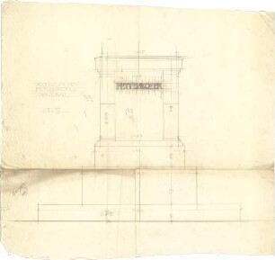 Pfann, Paul; München; Pettenkofer-Denkmal - Sockel (Ansicht)