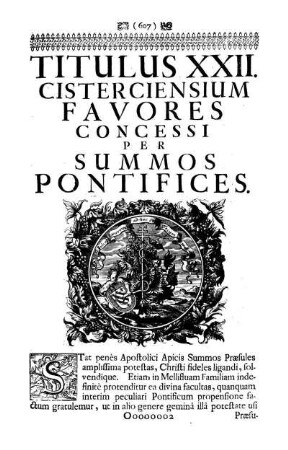 Titulus XXII. Cisterciensium Favores Concessi Per Summos Pontifices