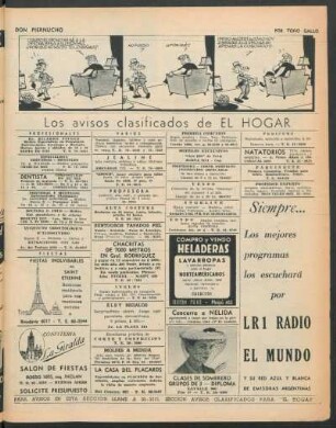 Los avisos clasificados de El Hogar