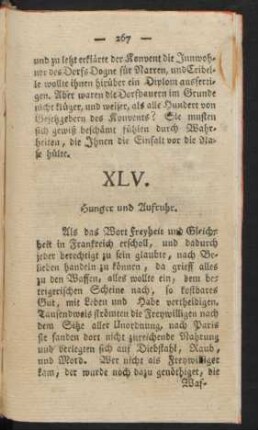 XLV. Hunger und Aufruhr
