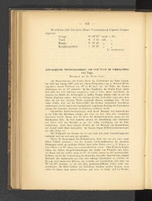 Astronomische Ortsbestimmungen von Graf Zech im Schutzgebiete von Togo.