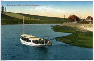 Malter. Talsperre mit Fährboot