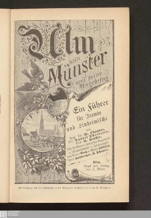 Ulm, sein Münster und seine Umgebung : ein Führer für Fremde und Einheimische