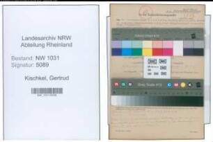 Entnazifizierung Gertrud Kischkel , geb. 12.01.1920 ()