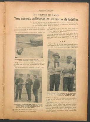 Las víctimas del trabajo - Tres obreros asfixiados en un horno de ladrillos