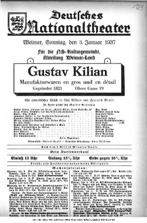 Gustav Kilian Manufakturwaren en gros und en détail Gegründet 1821 Obere Gasse 19