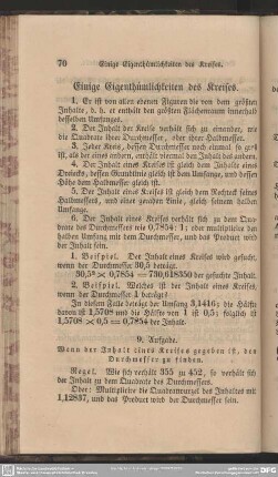 Einige Eigenthümlichkeiten des Kreises