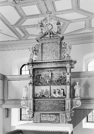 Epitaphaltar für Ulrich Mordeisen : Kleinwaltersdorf. Dorfkirche. Epitaphaltar für Ulrich Mordeisen (Andreas Lorentz, um 1572)
