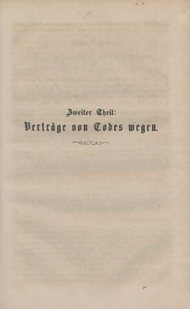 Zweiter Theil. Verträge von Todes wegen.