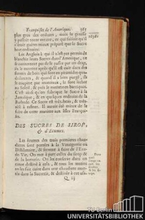 Des Sucres de Sirop, & d'Ecumes.
