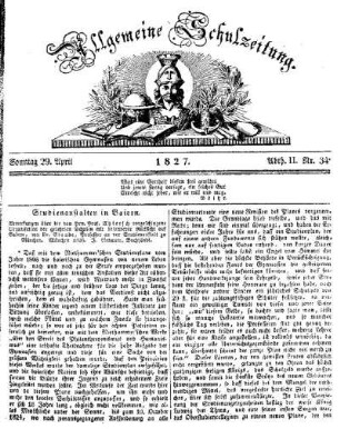 Studienanstalten in Baiern