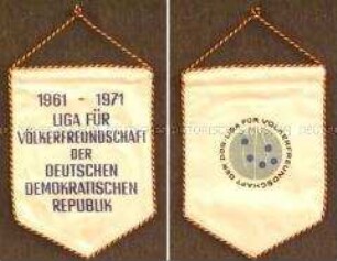 Wimpel der Liga für Völkerfreundschaft zum 10. Jahrestag