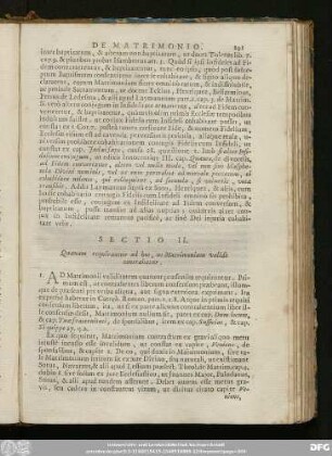 Sectio II. Quaenam, requirantur ad hoc, ut Matrimonium validè contrahatur.