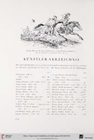Künstler-Verzeichnis