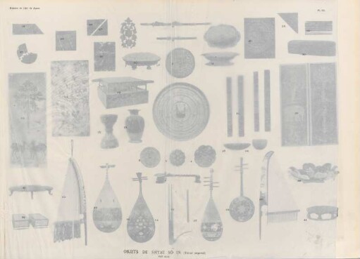 [Pl. XX. Objets de Shyau so in (Trésor impérial) ...]