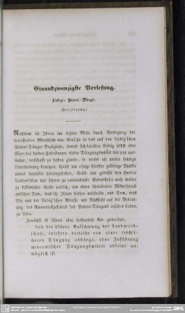 Einundzwanzigste Vorlesung. Liebig's Patent-Dünger (Fortsetzung.)