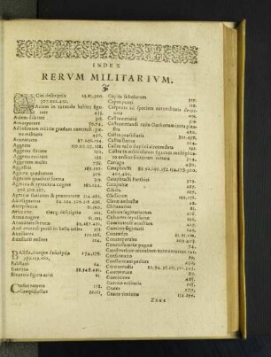 Index Rervm Militarivm