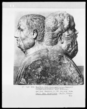 Doppelbüste Sokrates und Seneca