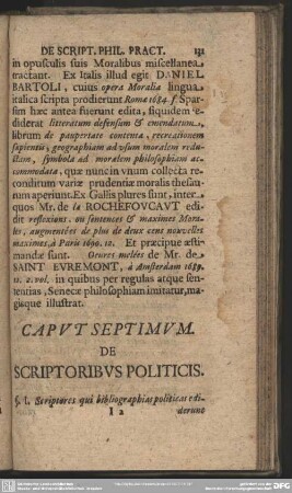 Caput Septimum. De Scriptoribus Politicis