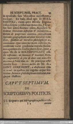 Caput Septimum. De Scriptoribus Politicis