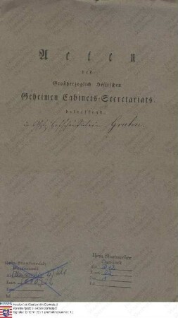 Grahn, Antoinette, geb. Bissler, Hofschauspielerin; Grahn, August, Hofschauspieler, Sohn der Antoinette Grahn